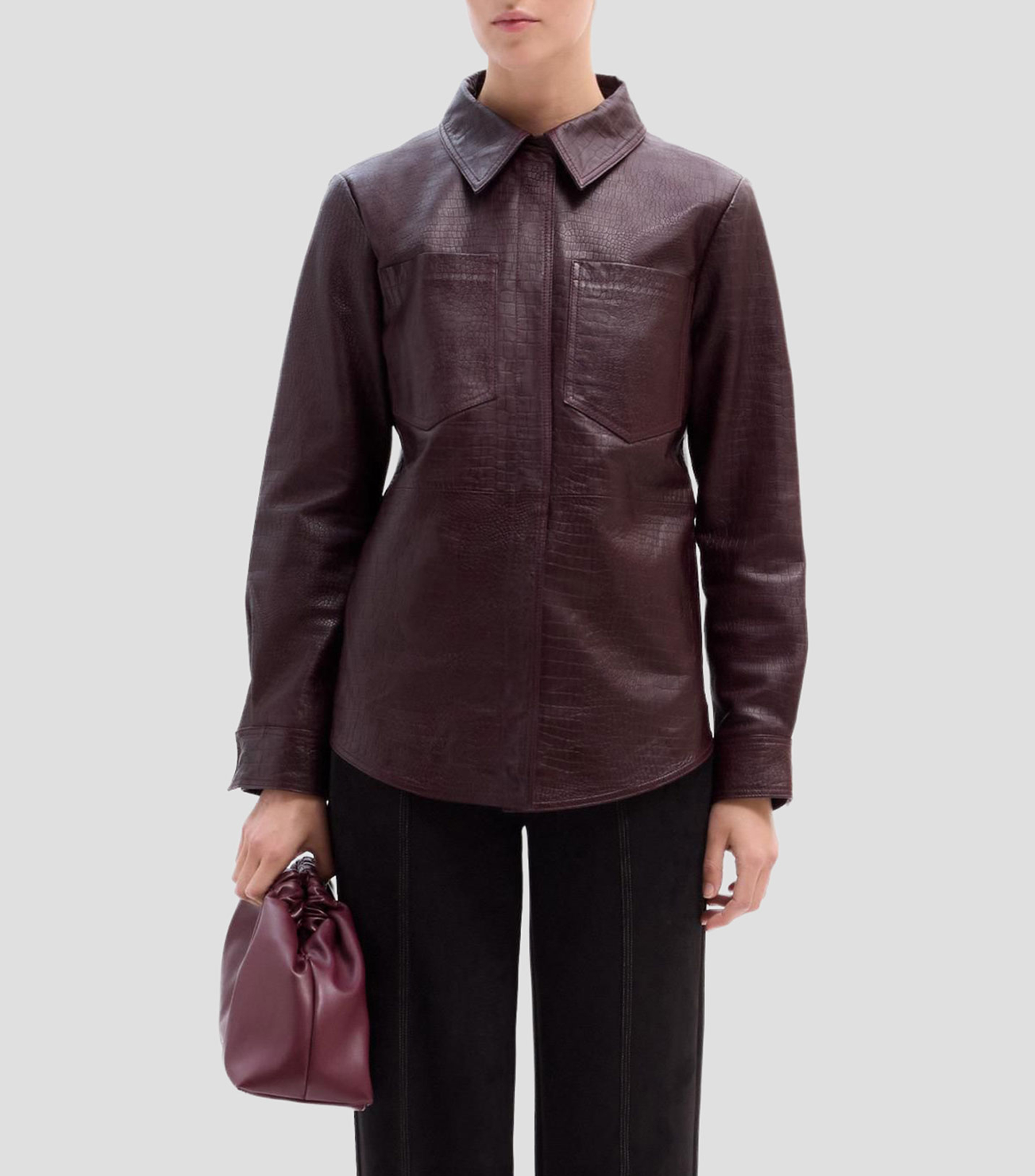 Sobrecamisa Nepo en piel Mujer